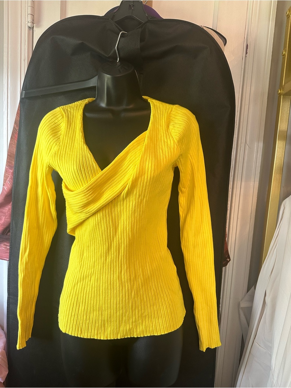 INC Yellow Knit Top